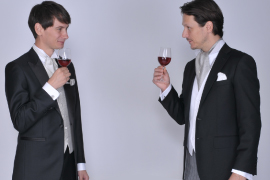 ゼニア社・ダンヒル社スーツシルエットイメージ